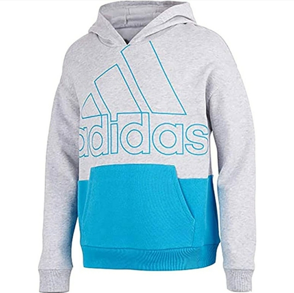 adidas Girls Hooded Fleece Pullover Sweatshirt